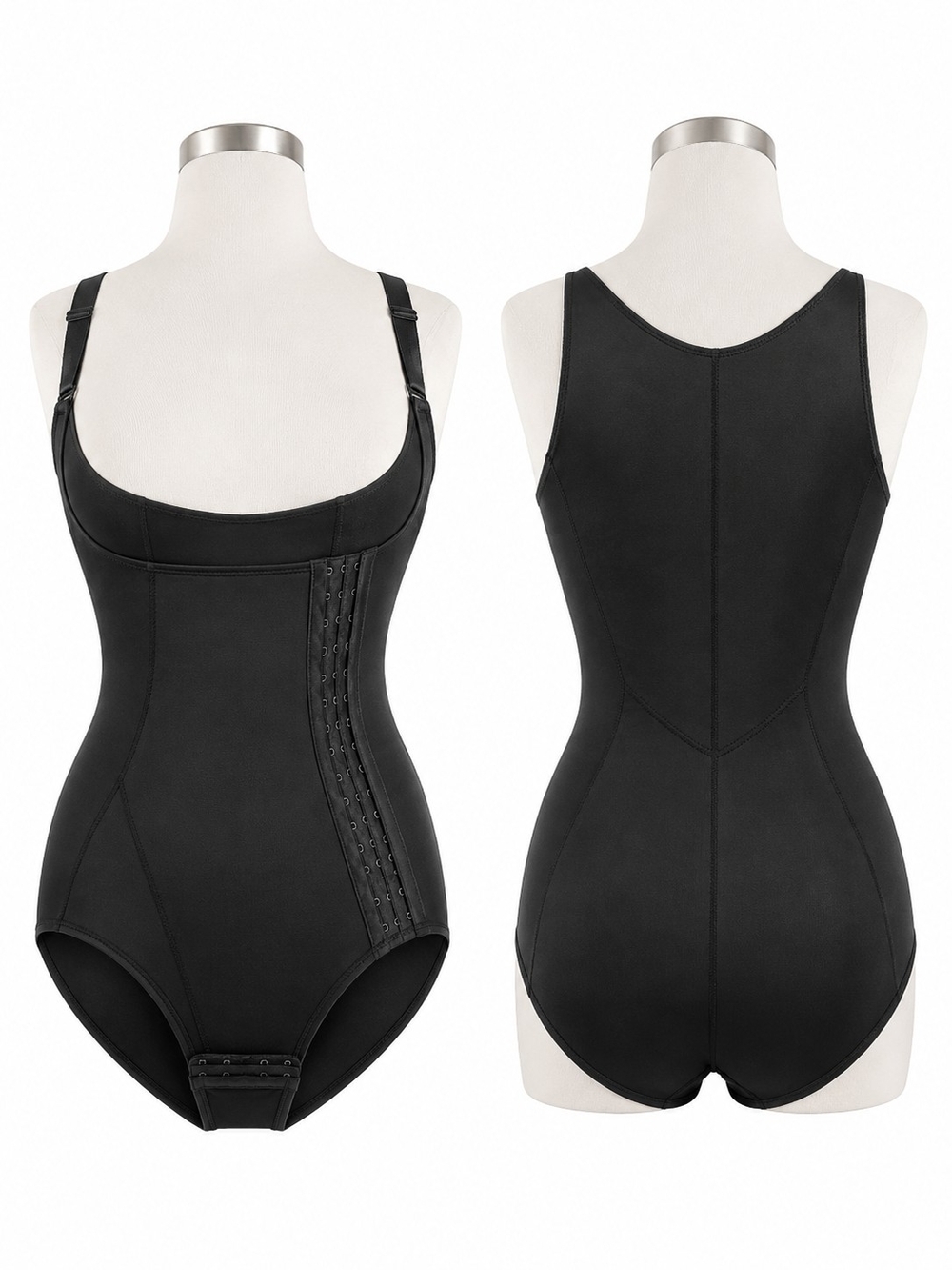 CLEARPOINT MEDICAL | High Back Torso Compression Shapewear Bodysuit Black | L